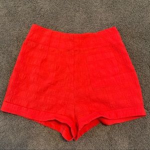 Urban Outfitters Red linen shorts
